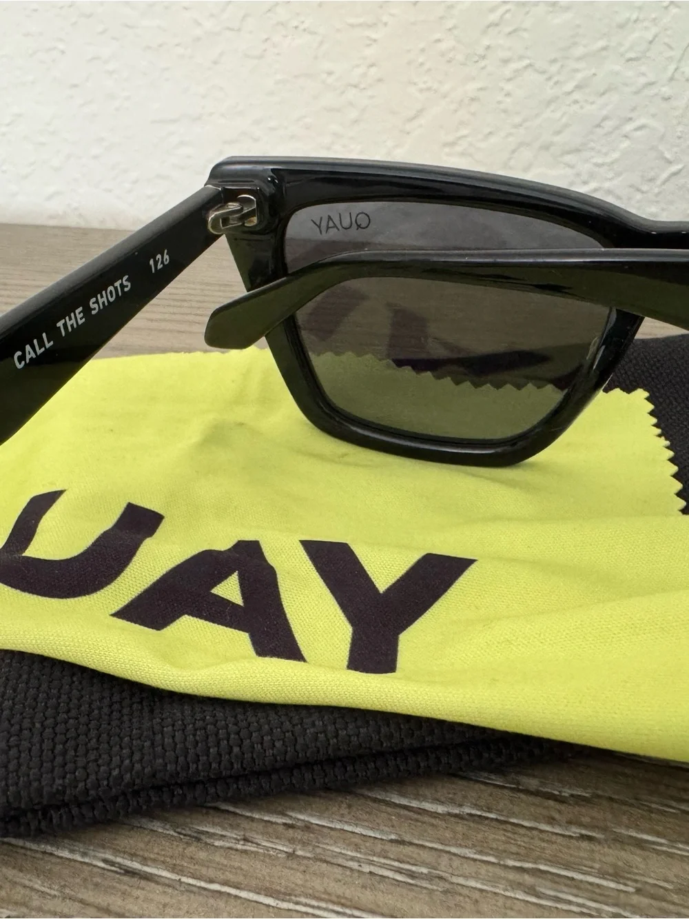 Quay Australia Black Square Frame Sunglasses with Dark Lenses